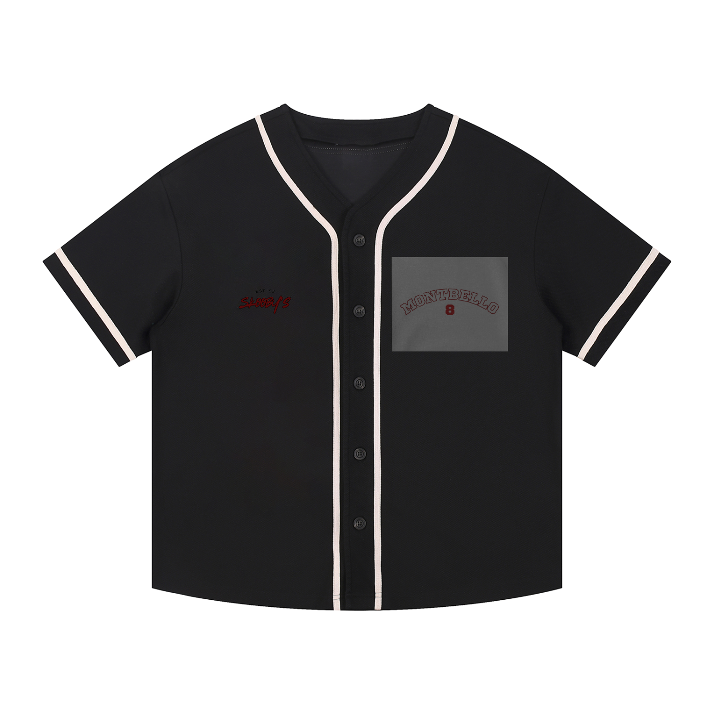 Contrast Piped Button-Up Jersey