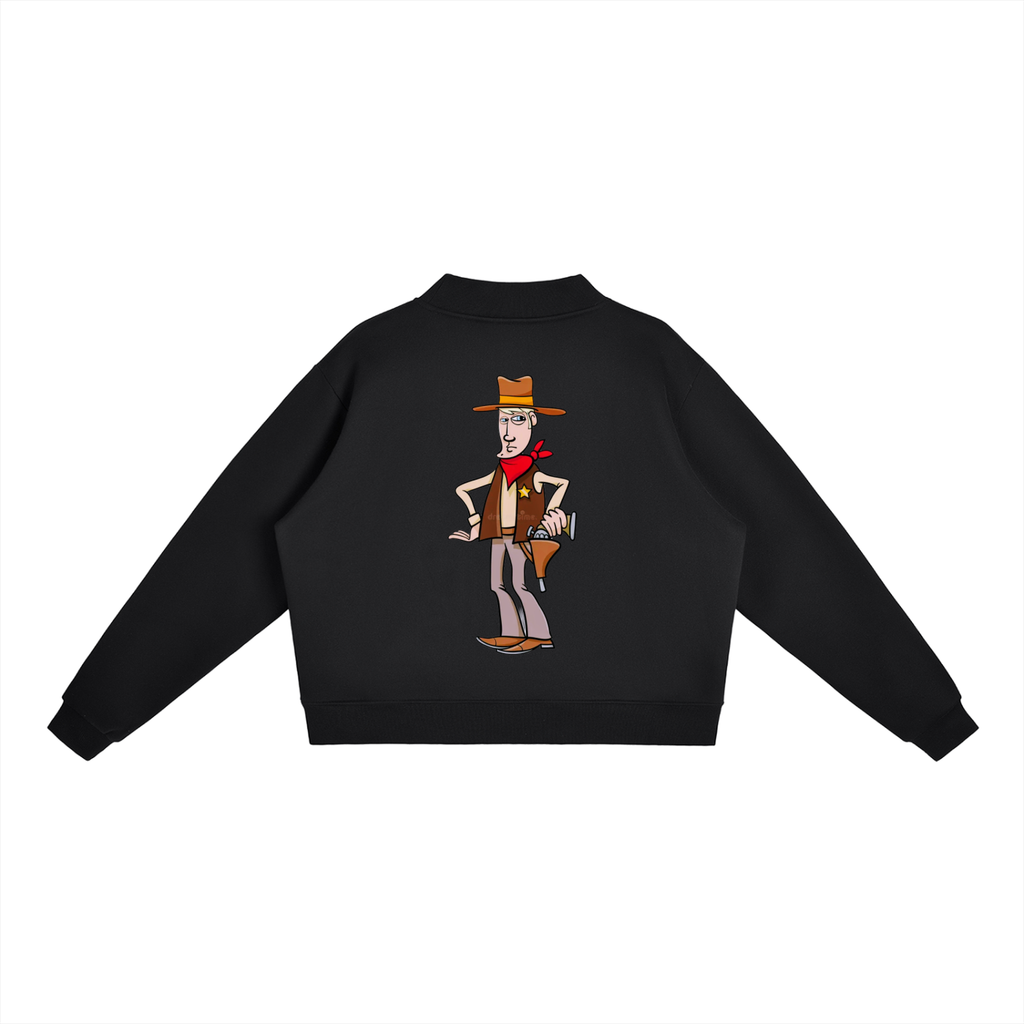 Essential Fleece Mock-Neck Crew Sweatshirt