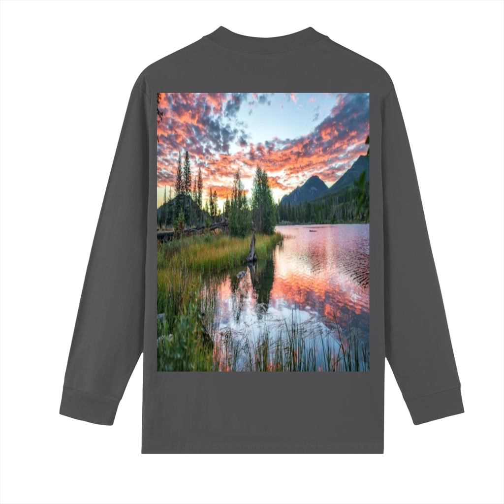 Crew Neck Drop Shoulder Long Sleeve Shirt