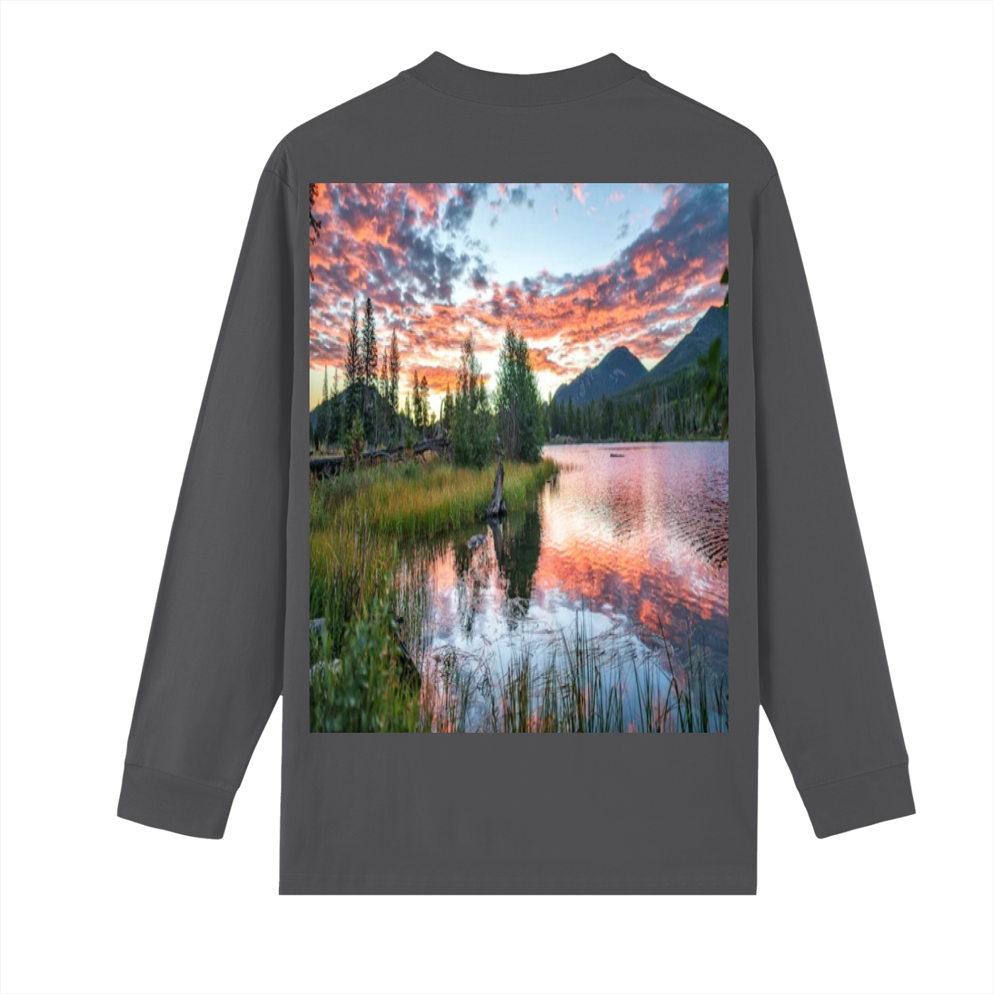 Crew Neck Drop Shoulder Long Sleeve Shirt