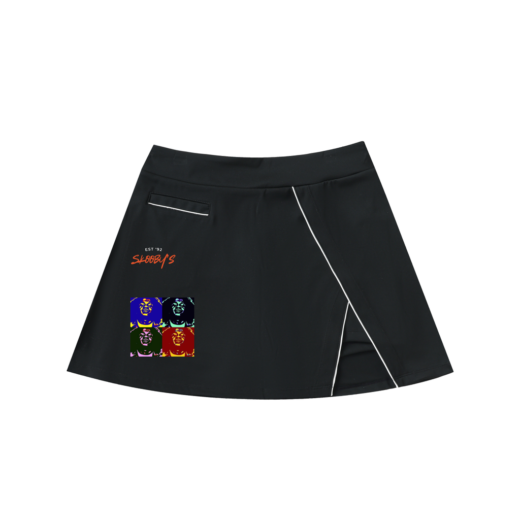 High-Waist Pocketed A-Line Skirt