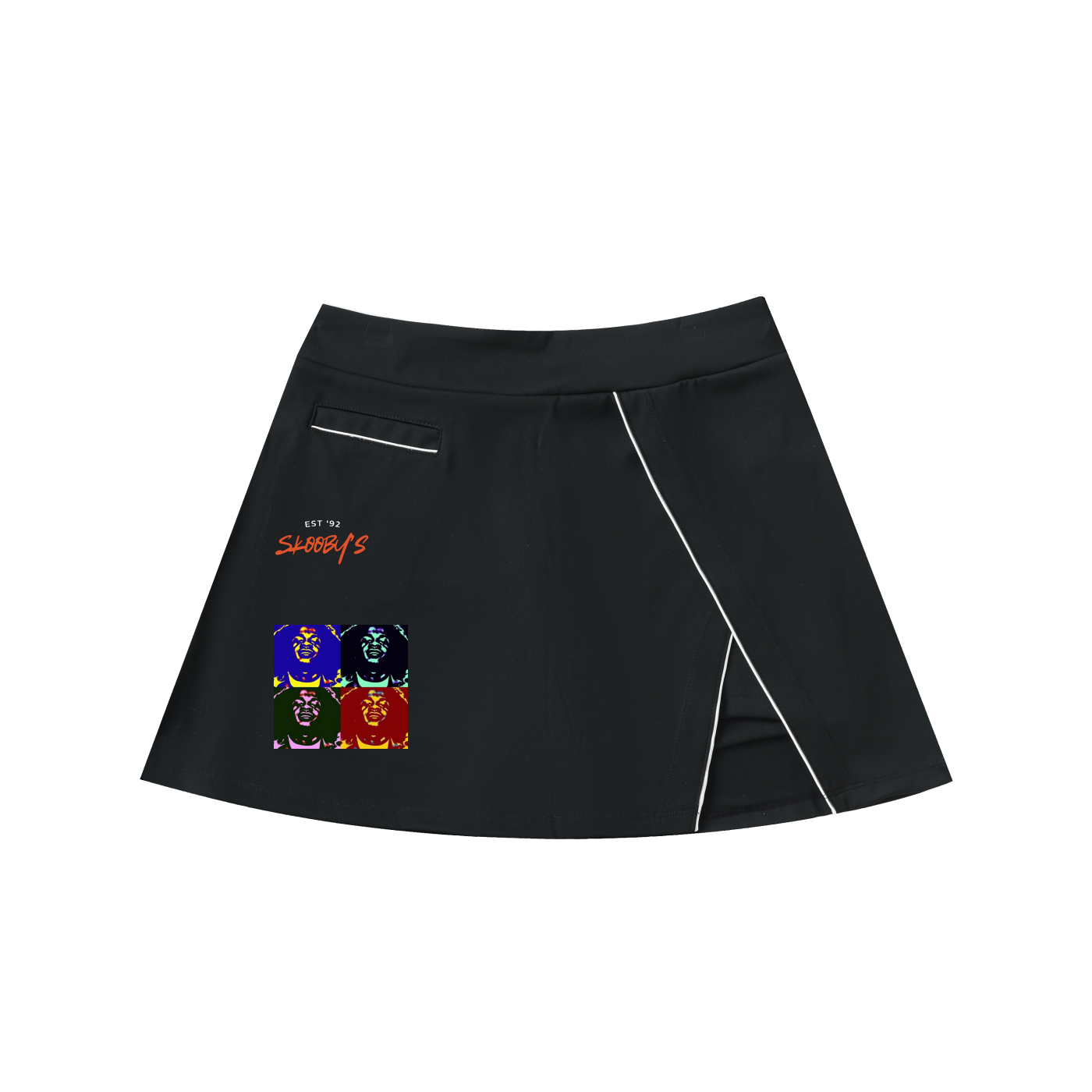 High-Waist Pocketed A-Line Skirt