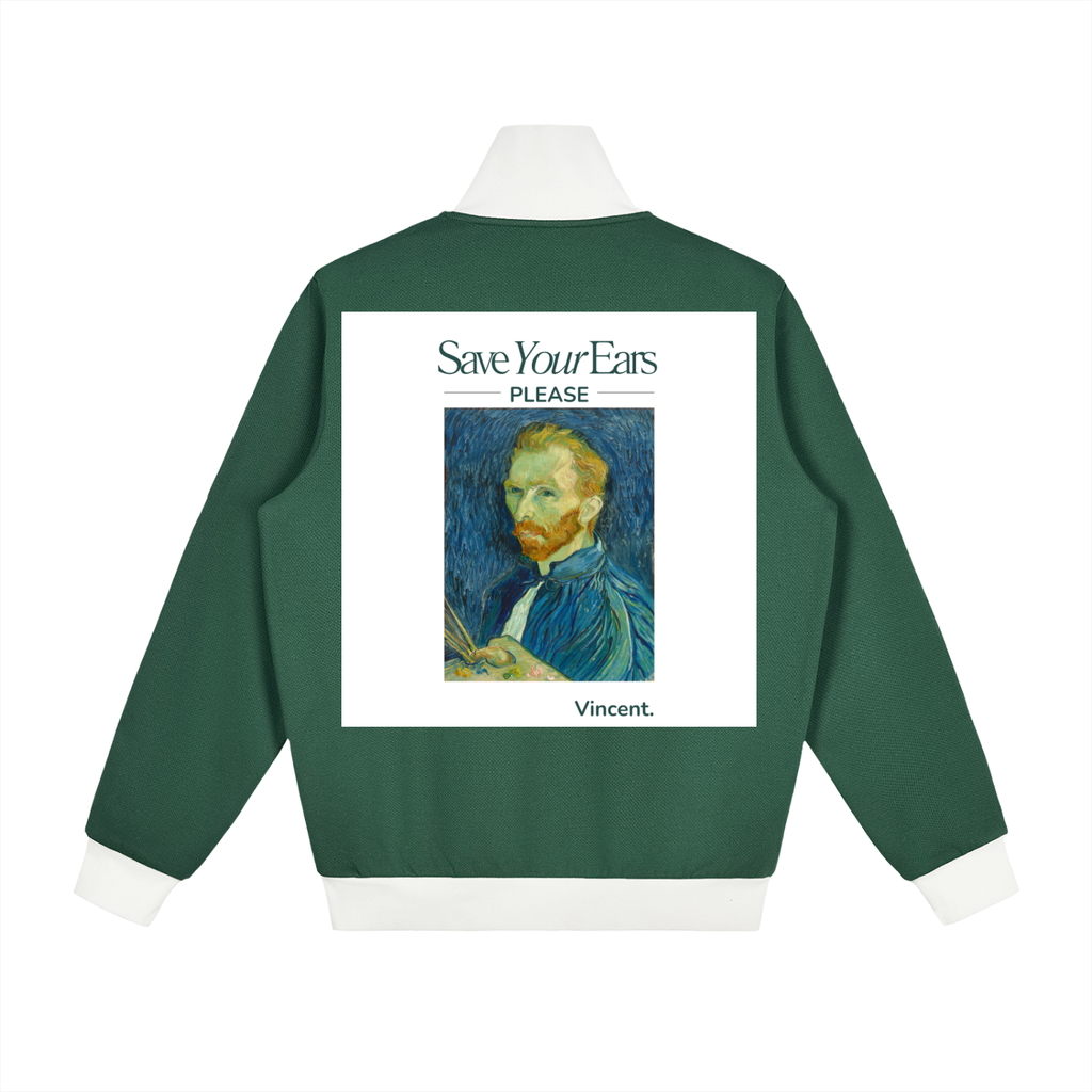Contrast Side Stripe Fleece Track Jacket