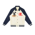 Contrast Raglan Sleeve Baseball Jacket