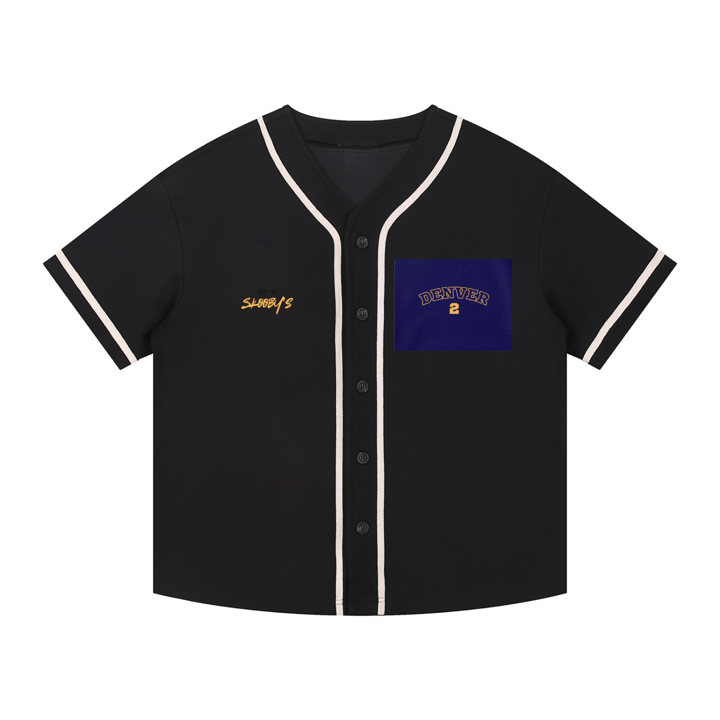 Contrast Piped Button-Up Jersey