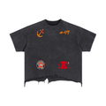 Vintage Wash Boxy Distressed Hem T-Shirt